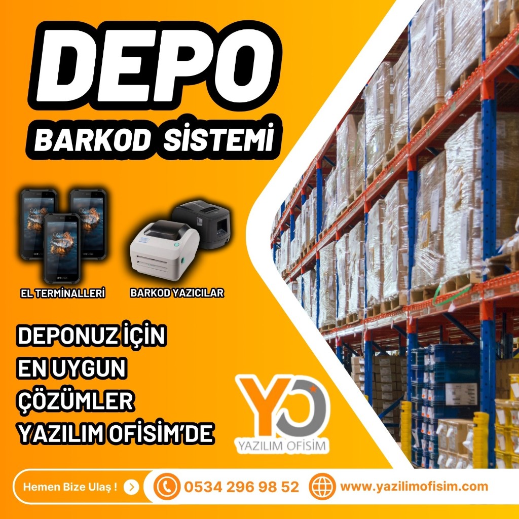 Depoda el terminaliyle barkod okutma ve stok raporlama sistemi