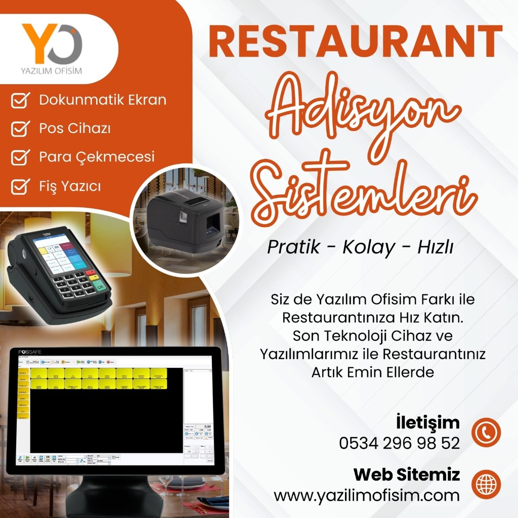 Restoran otomasyon sistemi POS cihazları ve sipariş yönetimi